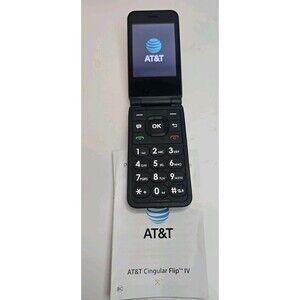 Flip Phone U102AA 4GB - Black w/Camera And Color Screens / Large Buttons- (AT&T)
